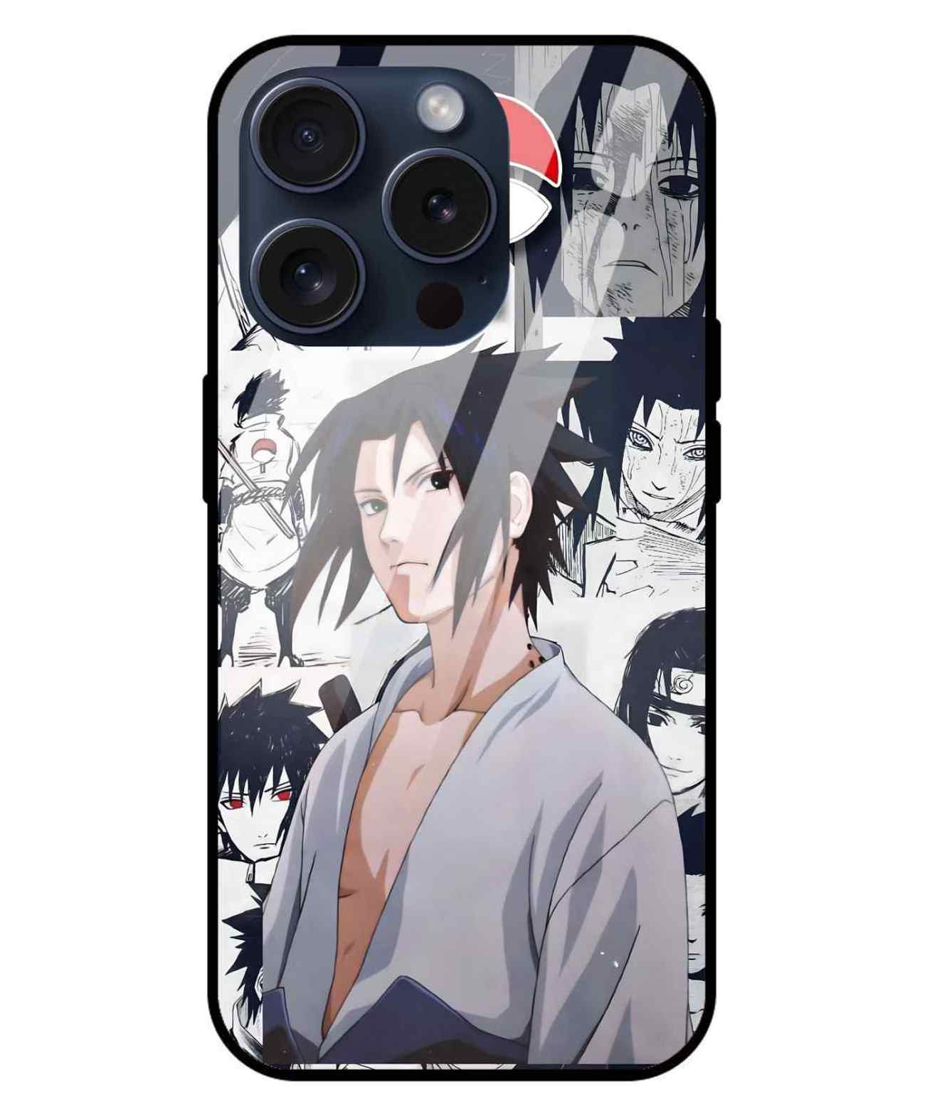 Uchiha Sasuke Naruto Anime Glass Back Cover