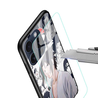 Uchiha Sasuke Naruto Anime Glass Back Cover