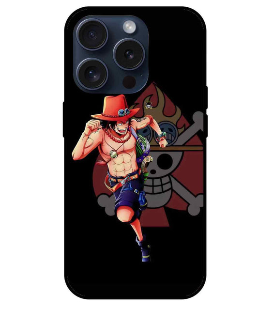 Portgas D. Ace One Piece character Glass Back Cover