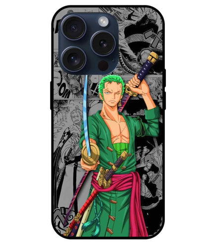 roronoa zoro pirate hunter Glass Back Cover