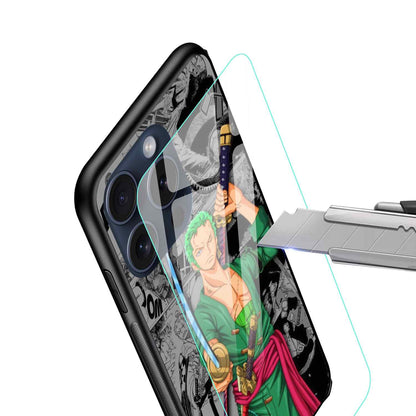 roronoa zoro pirate hunter Glass Back Cover