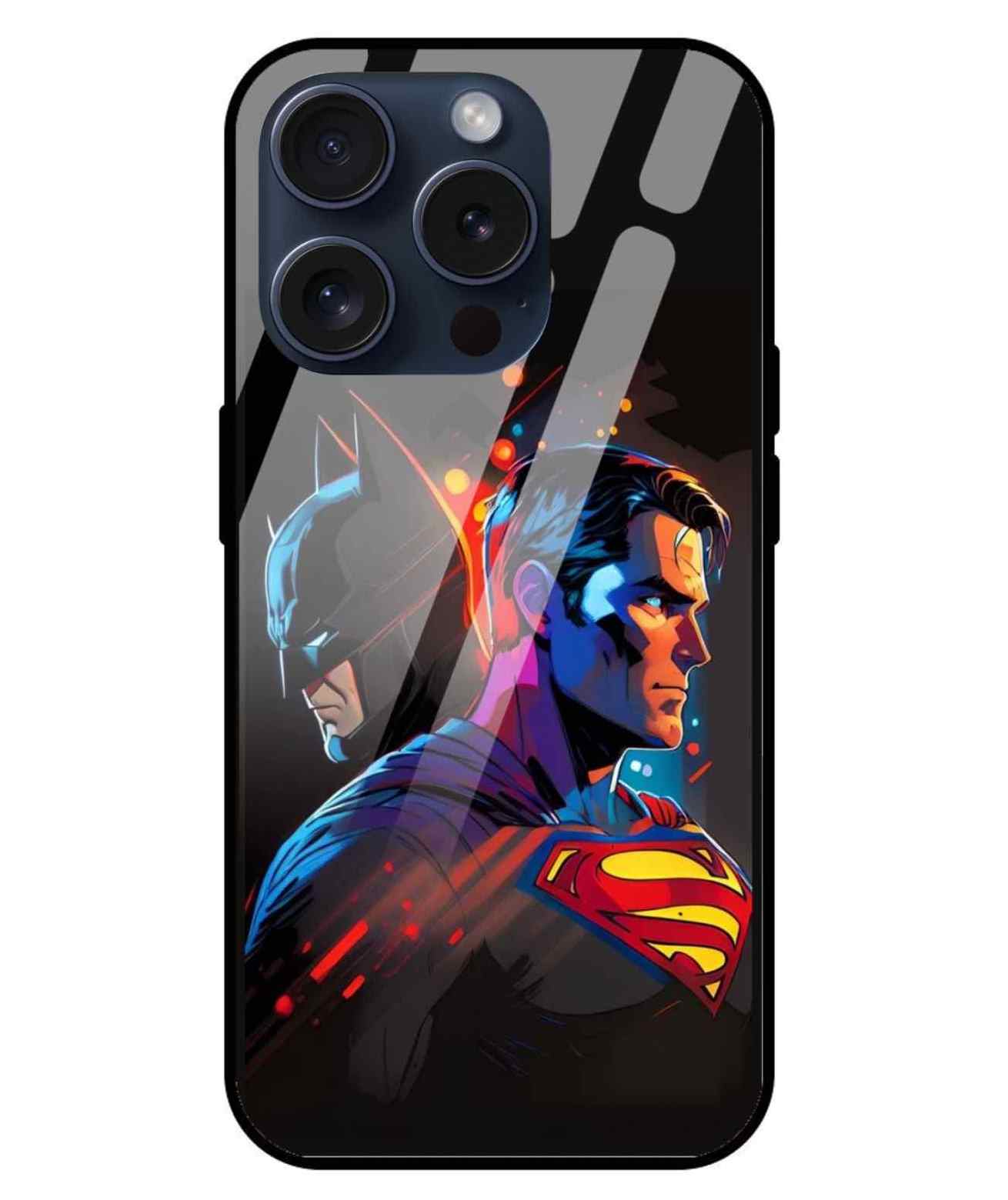 Batman superman Glass back cover