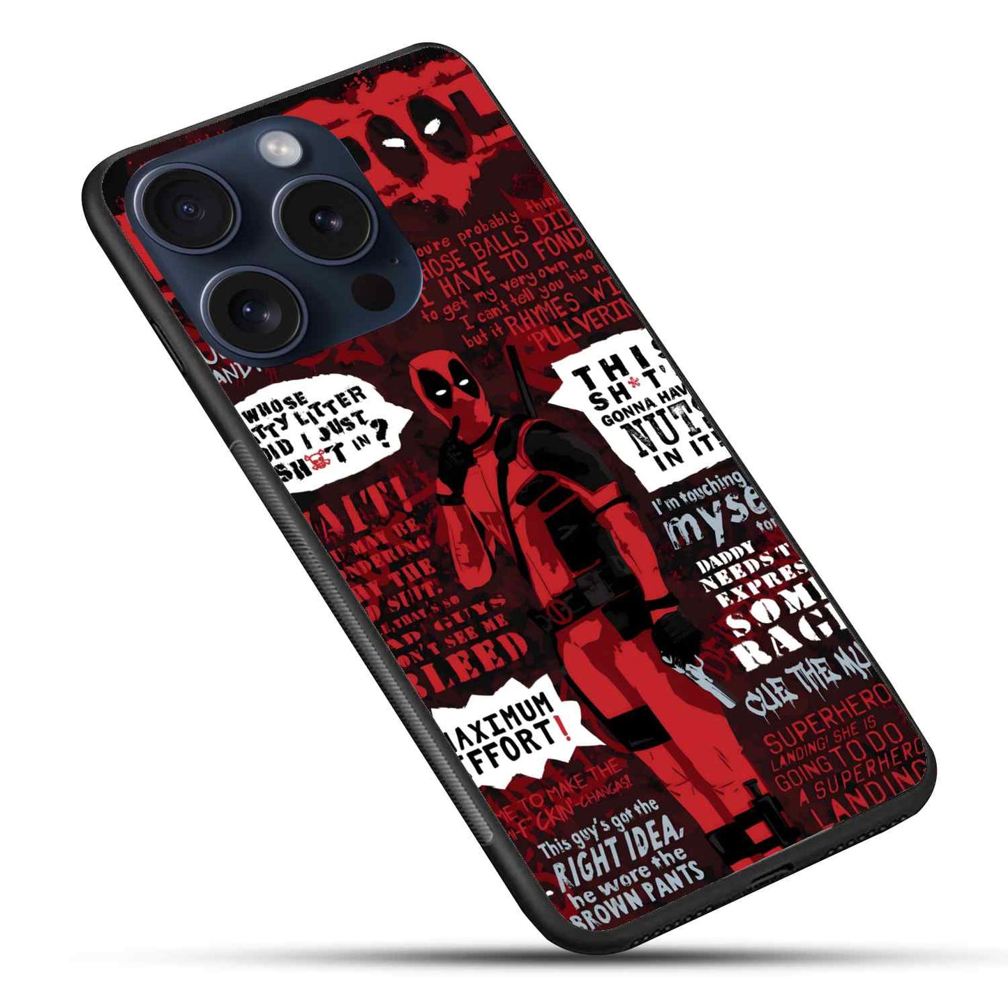 Deadpool Glass Back Cover