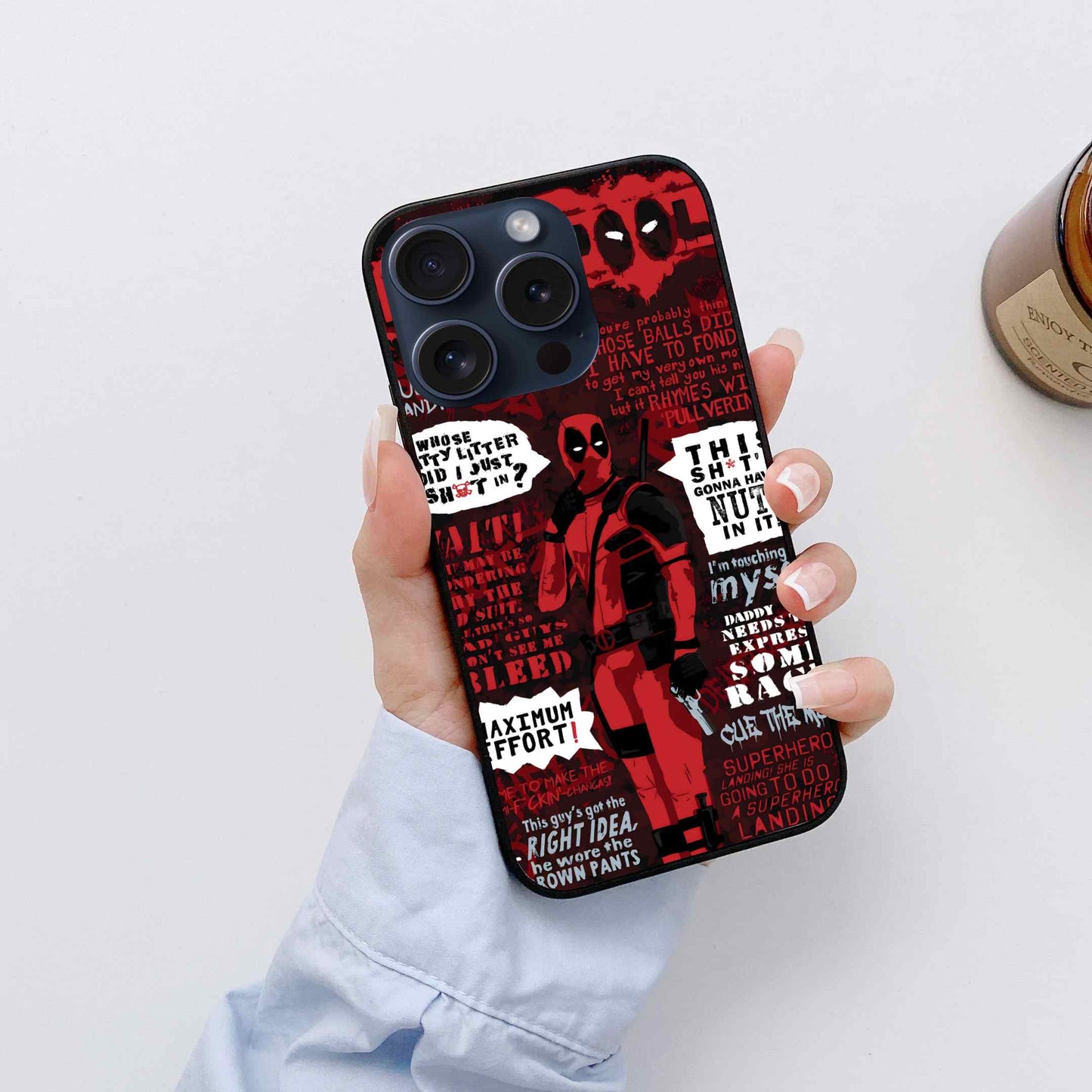 Deadpool Glass Back Cover