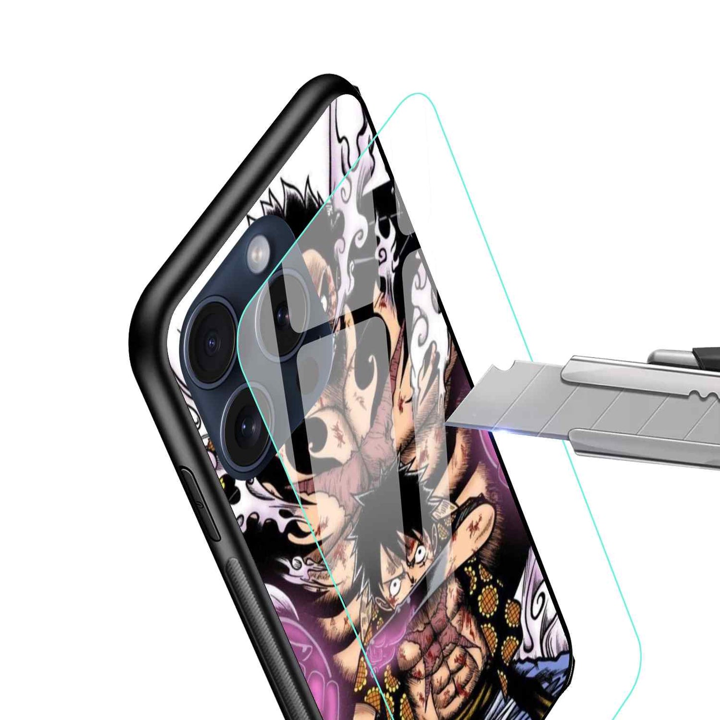 Luffy One Piece Glass Back Cover