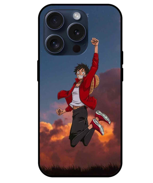 Monkey D.luffy yupiiiii Glass Back Cover