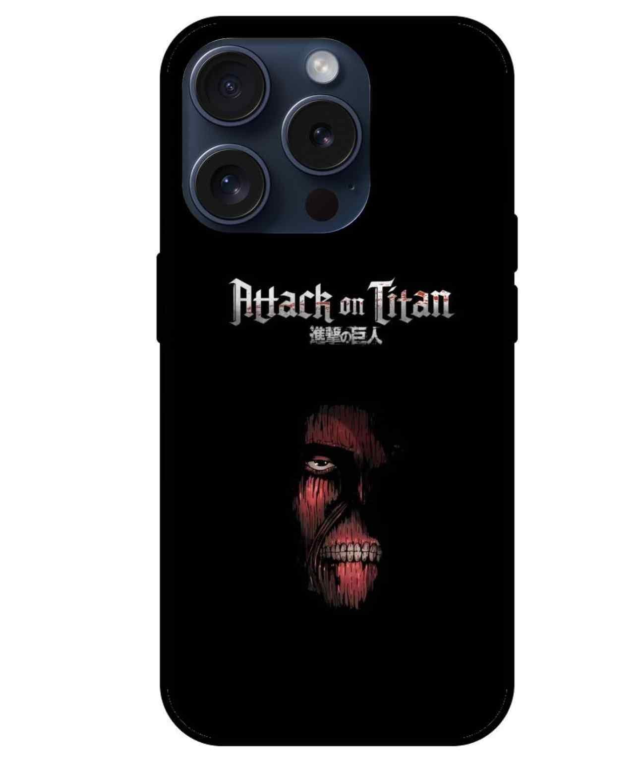 Attack On Titan AOT black Glass Back Cover