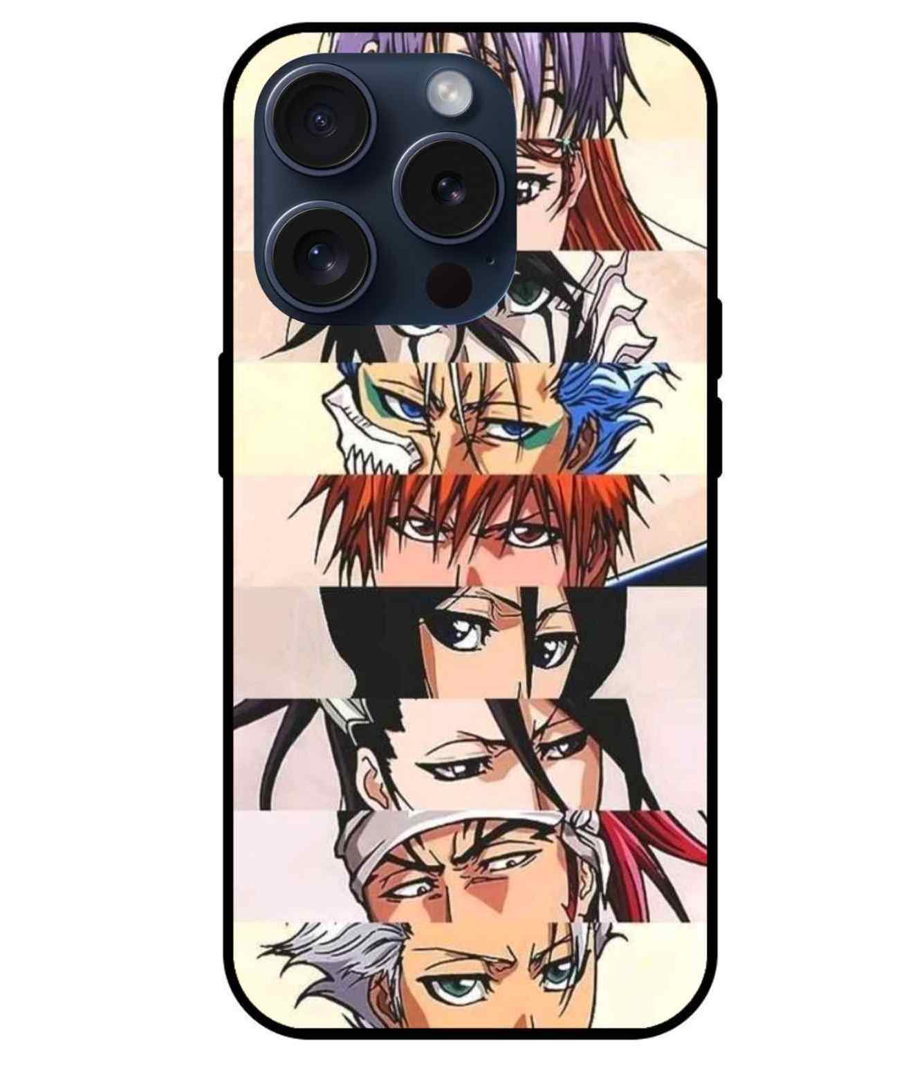 Bleach characters eyes Glass Back Cover