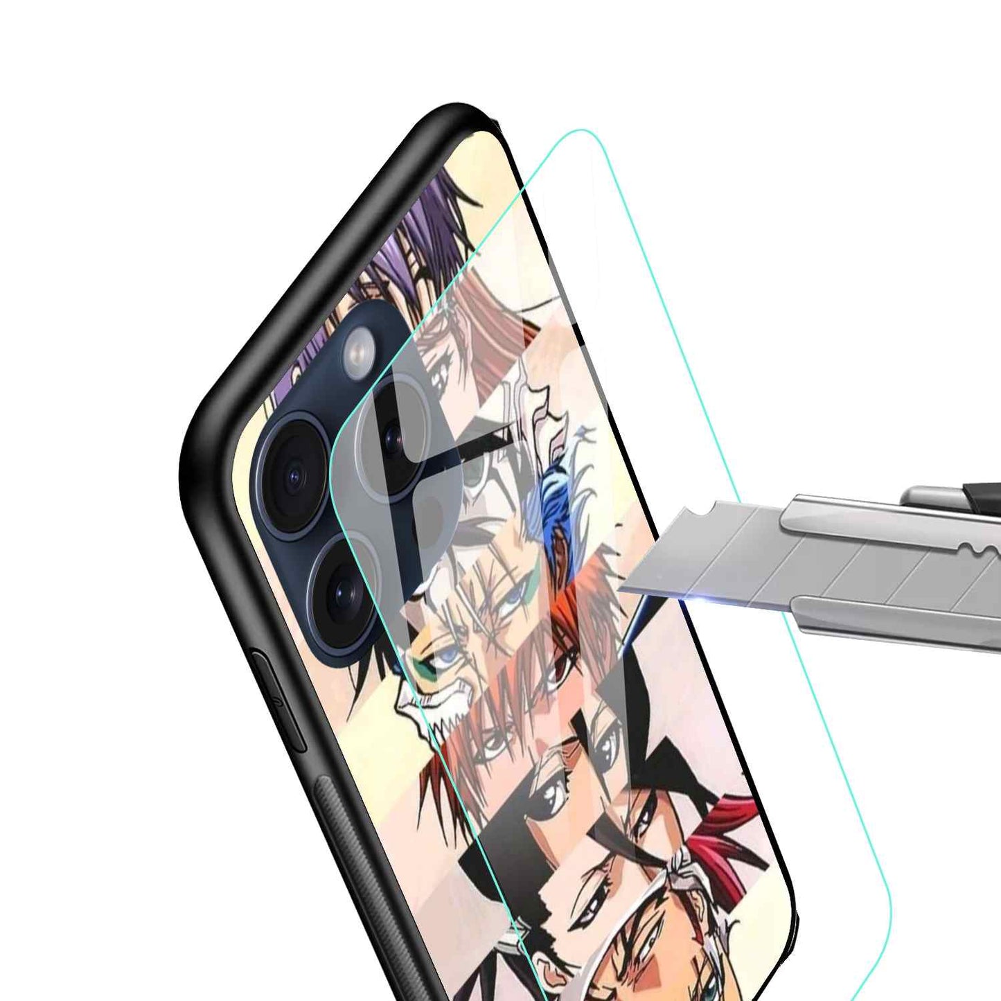 Bleach characters eyes Glass Back Cover