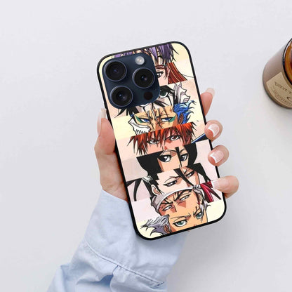 Bleach characters eyes Glass Back Cover