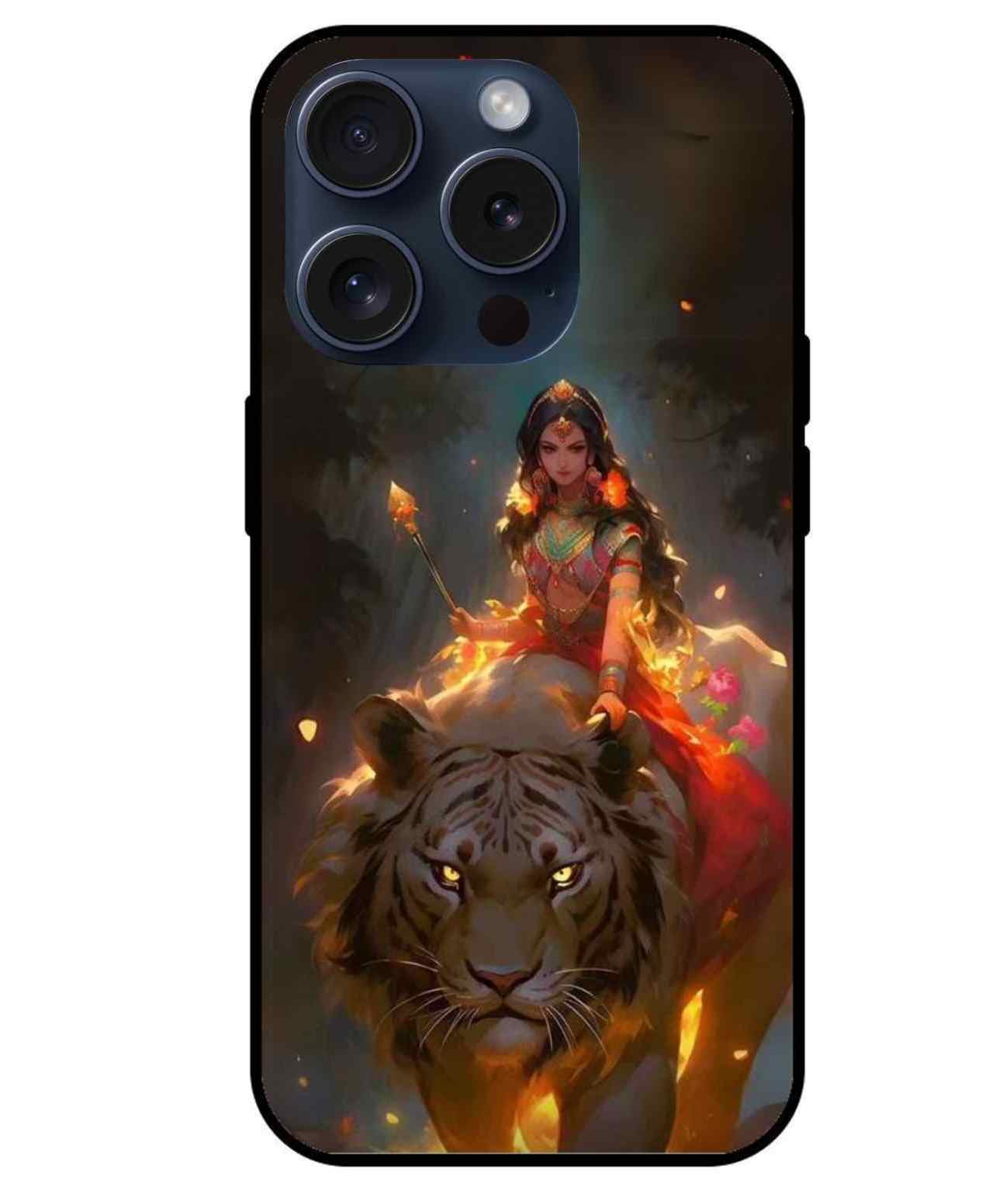 Maa Durga Glass Back Cover