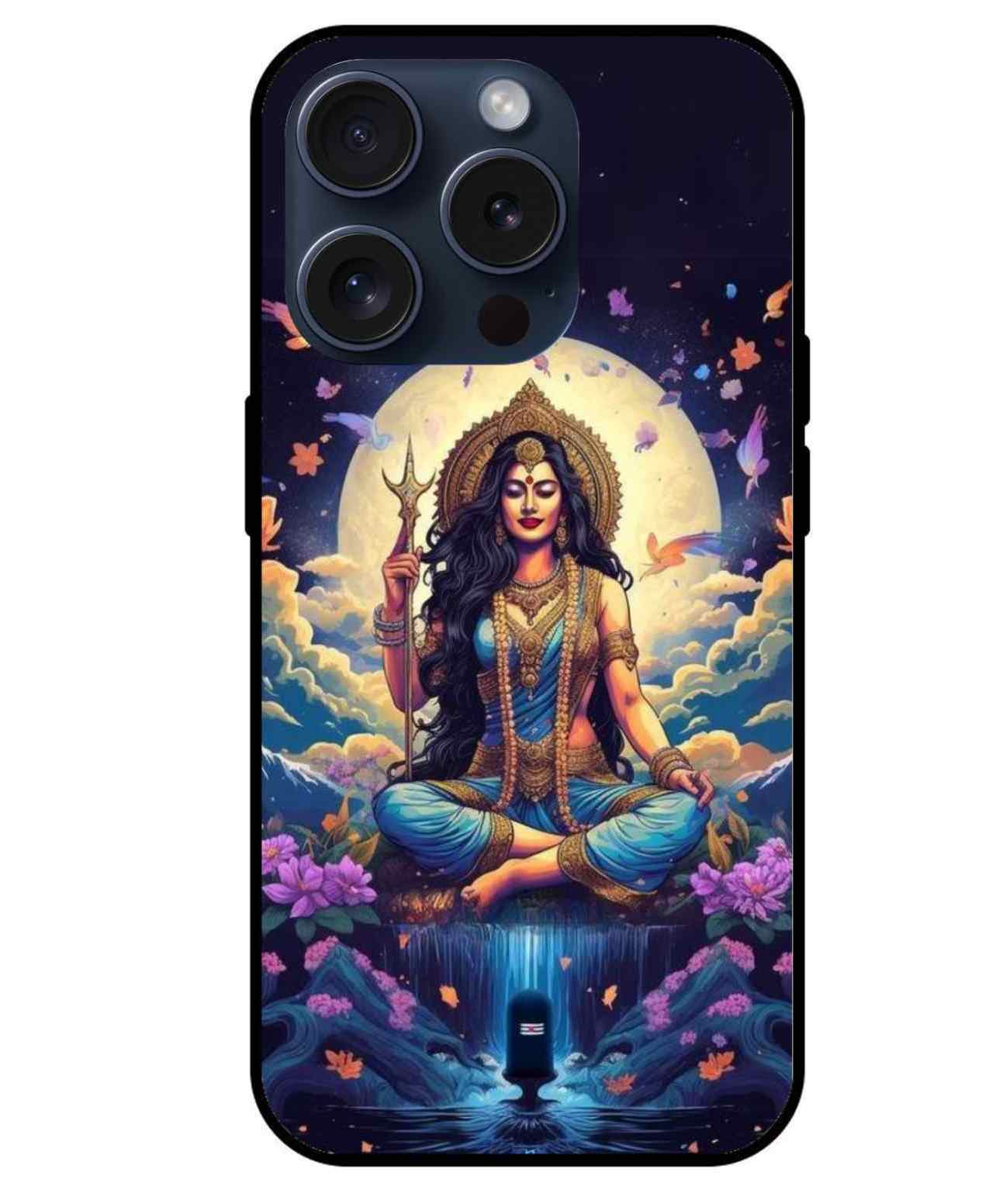 Saraswati  Glass Back Cover