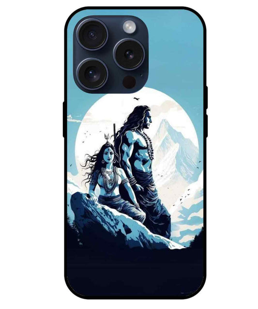 Shiv Parvati Glass Back Cover