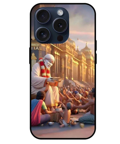 Sai BaBa Glass Back Cover