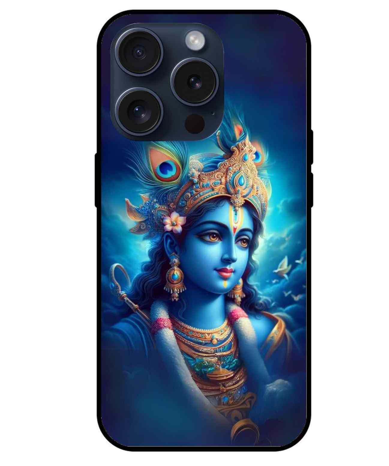 Krishna ji Glass Back Cover