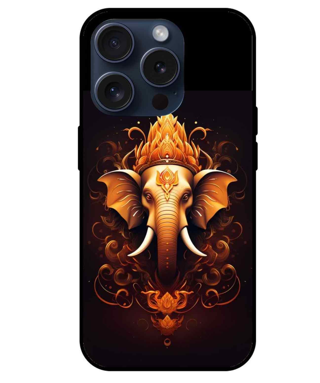 Ganesh ji Glass Back Cover