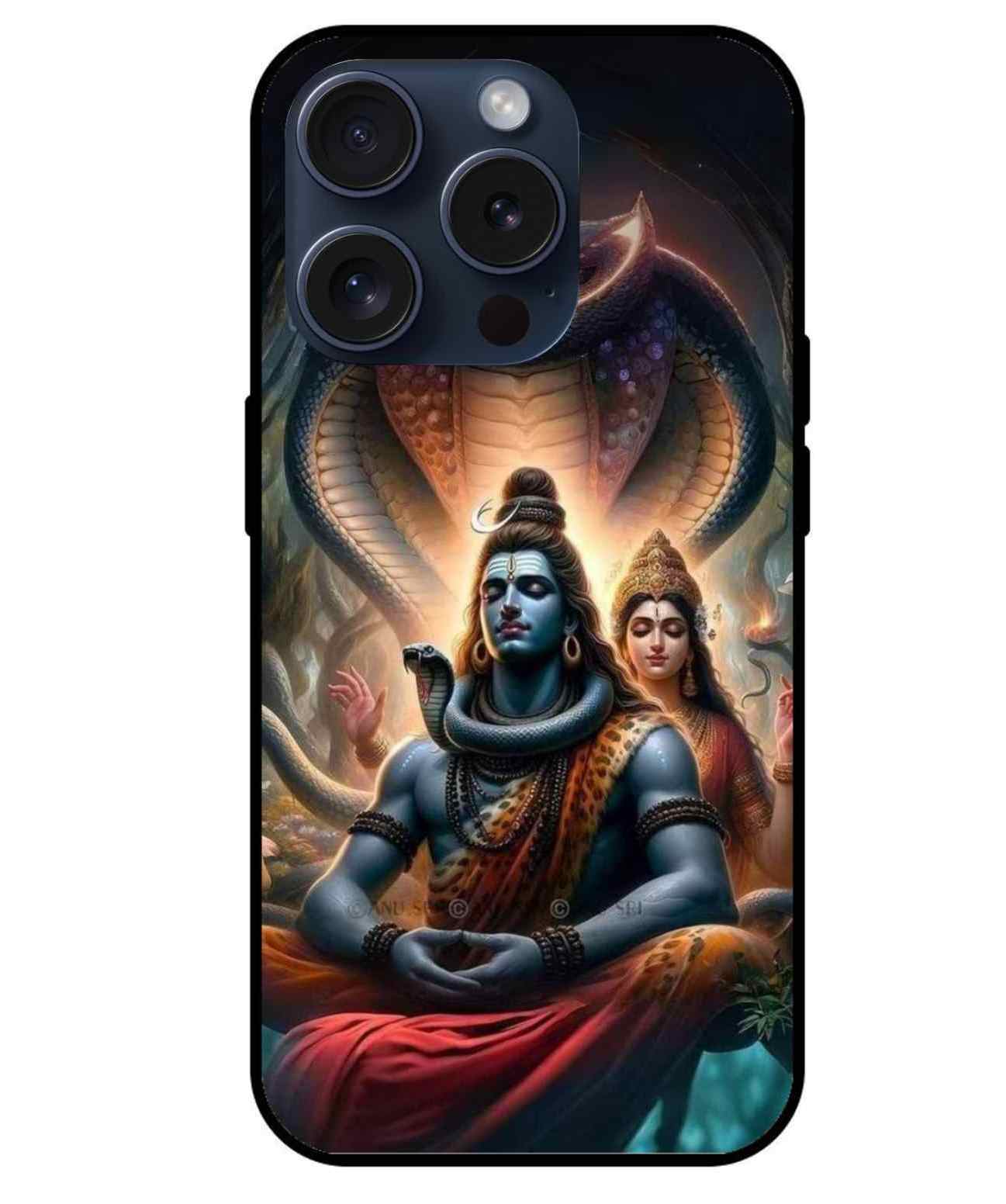 Shiv Parvati  Glass Back Cover