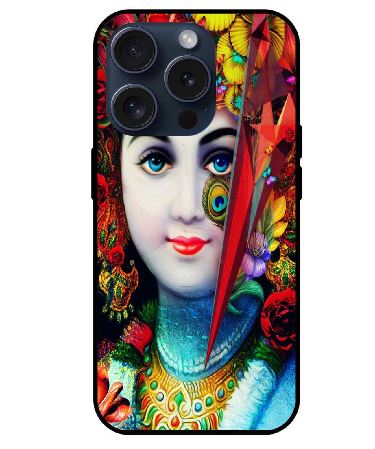 Krishna ji Glass Back Cover