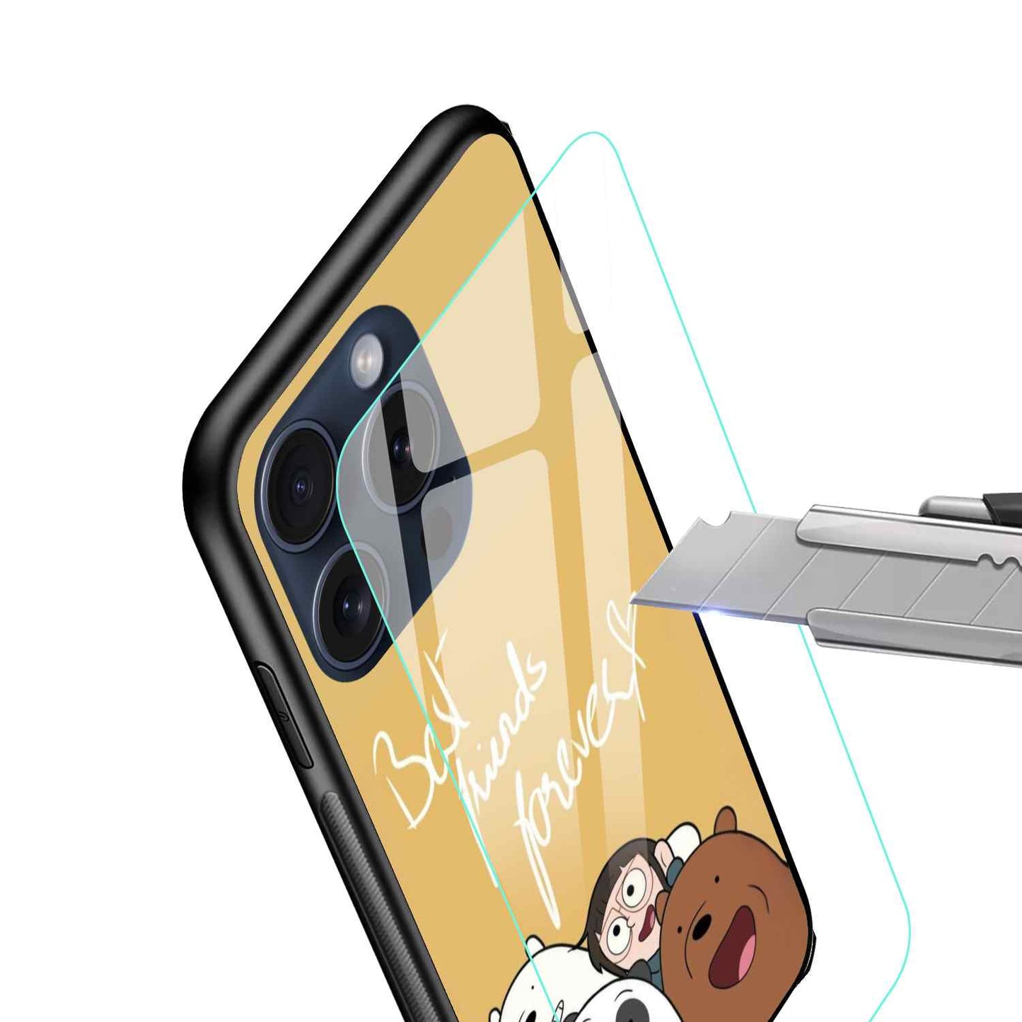 We Bare bears Glass Back Cover