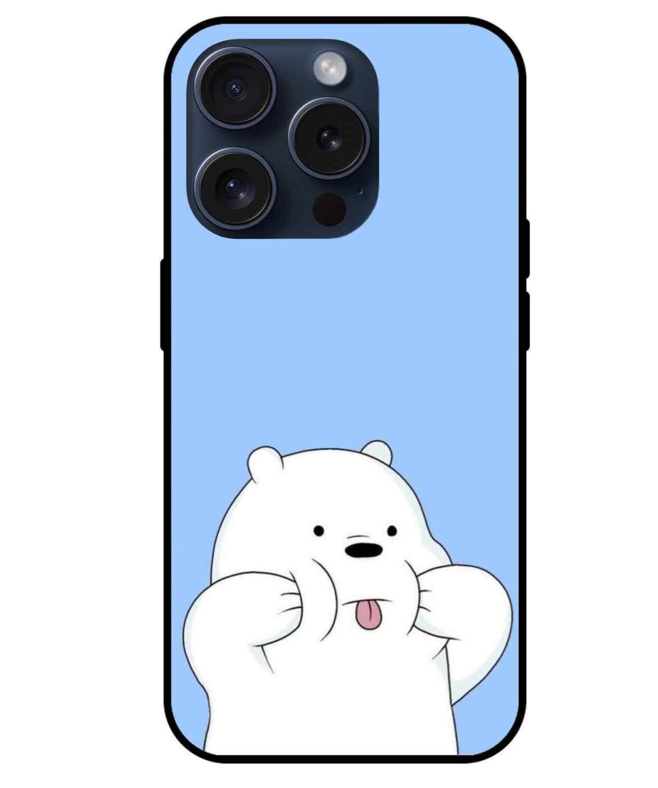 Ice Bear Glass Back Cover