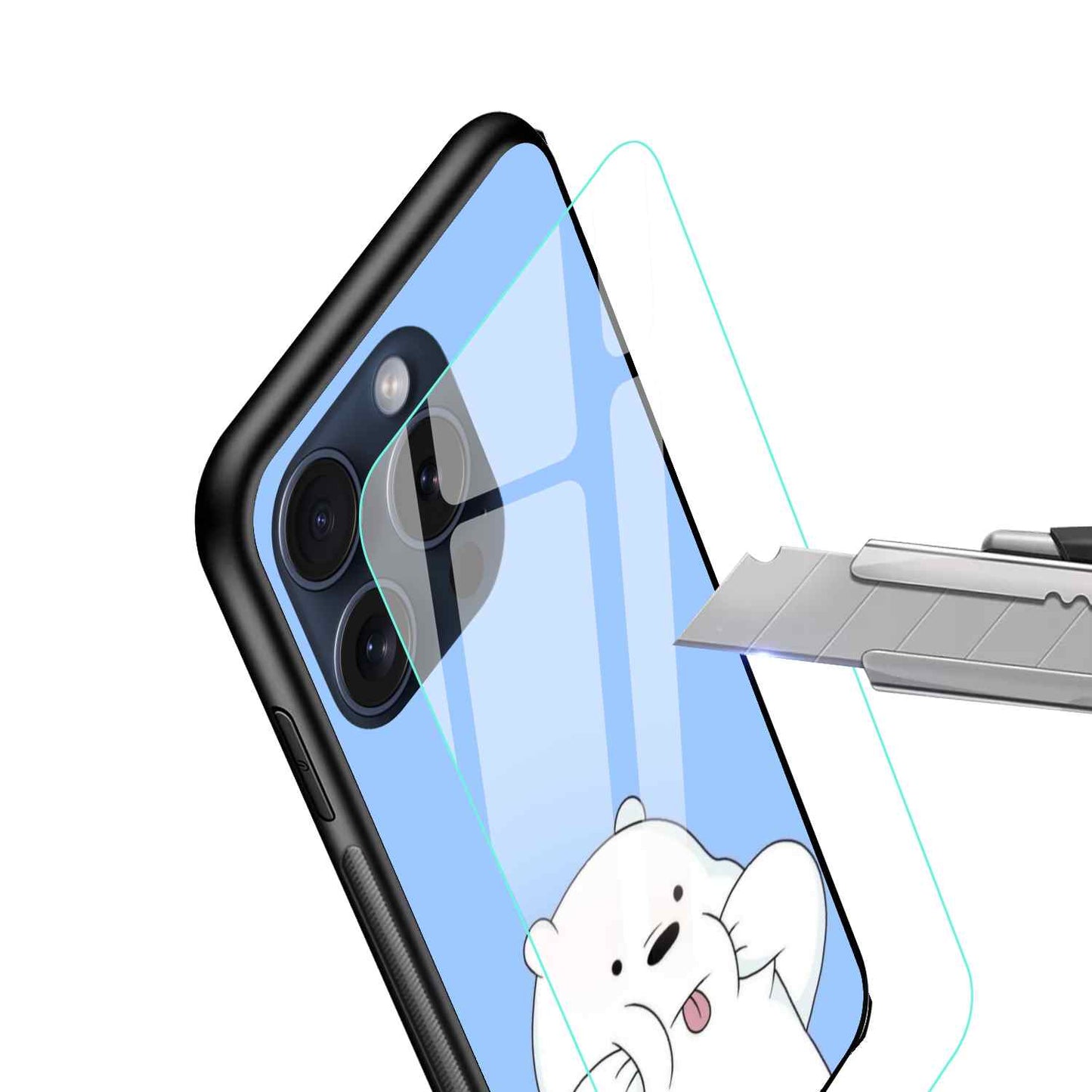 Ice Bear Glass Back Cover