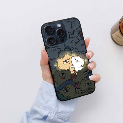 Cute Cat Glass Back Cover