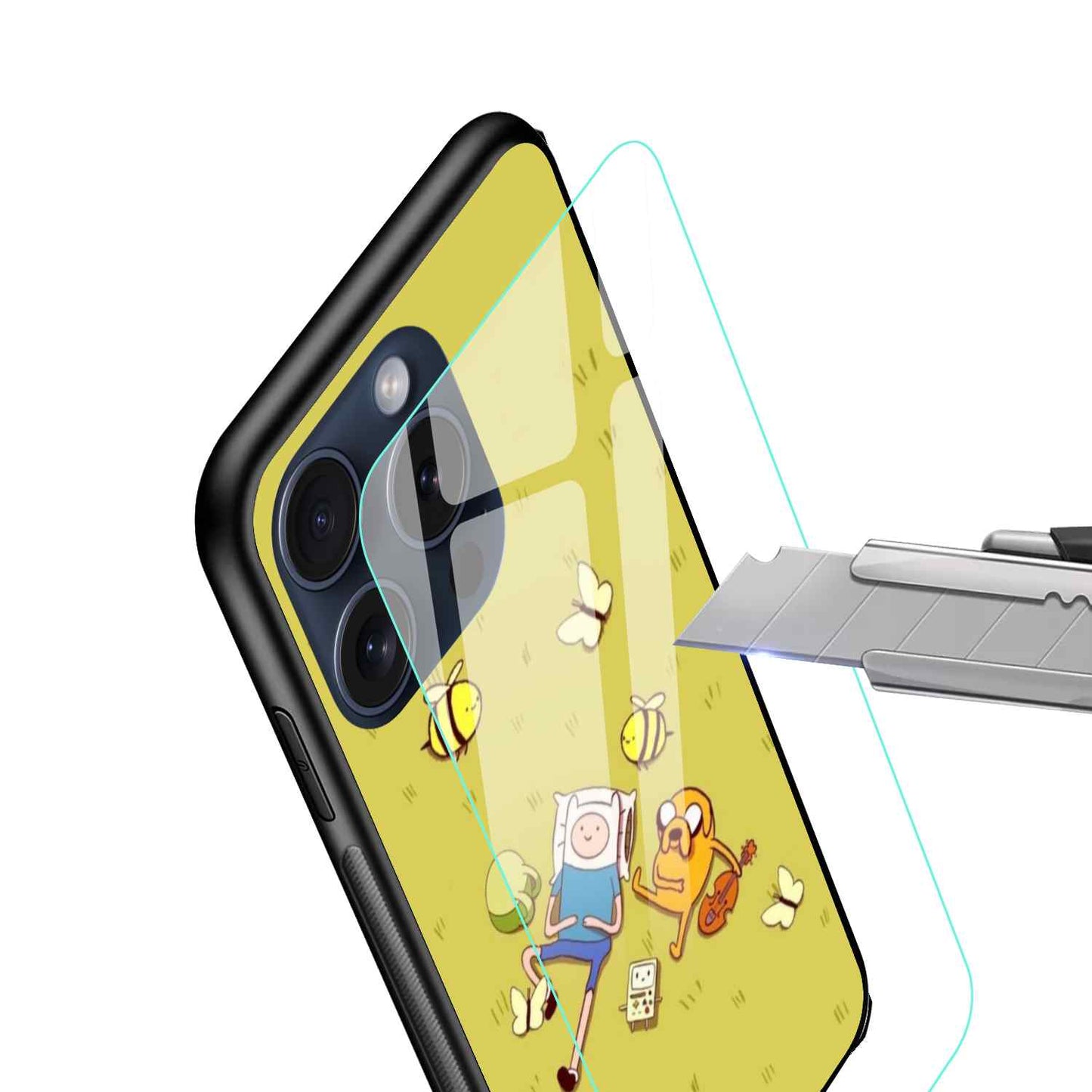 Cartoon Glass Back Cover