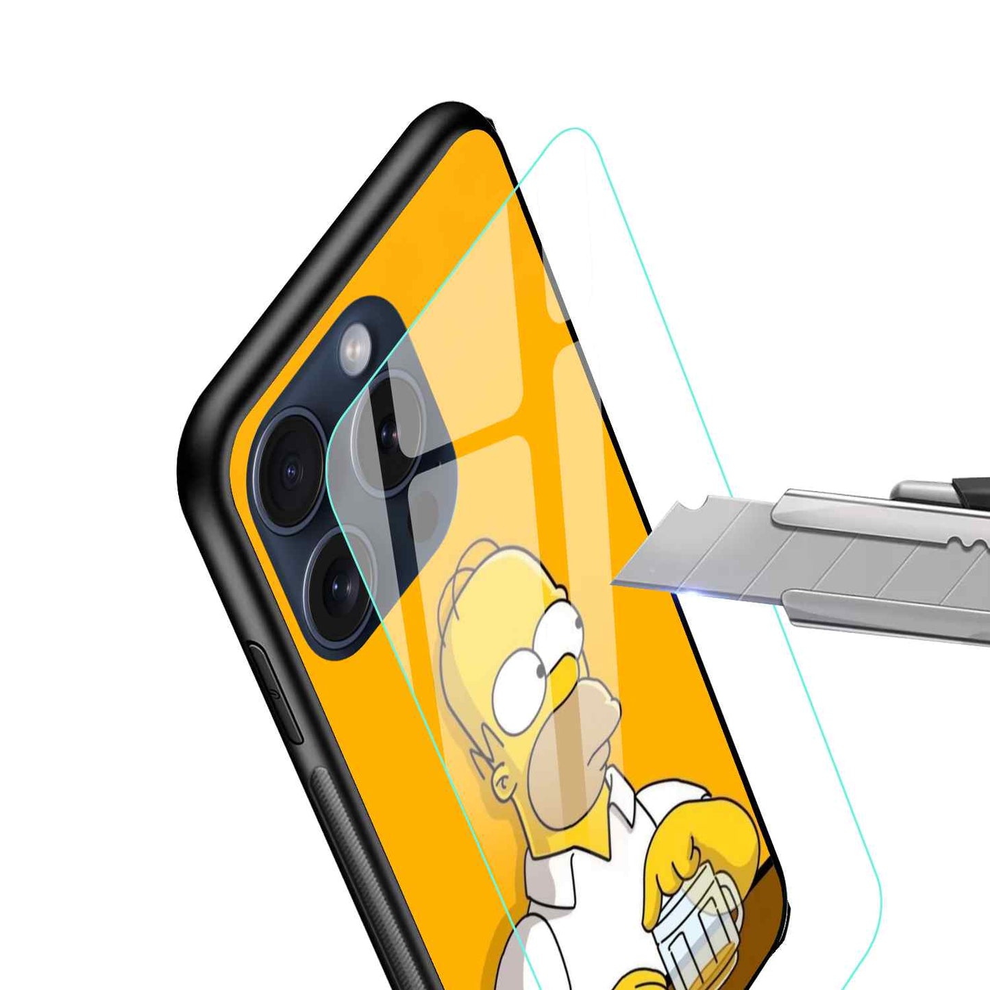 Cartoon Glass Back Cover