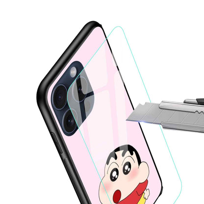 Shinchan Glass Back Cover