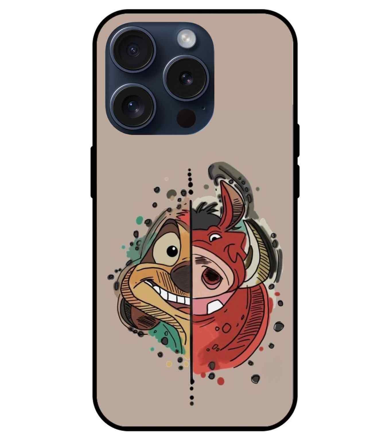 Cartoon Glass Back Cover