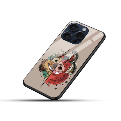 Cartoon Glass Back Cover