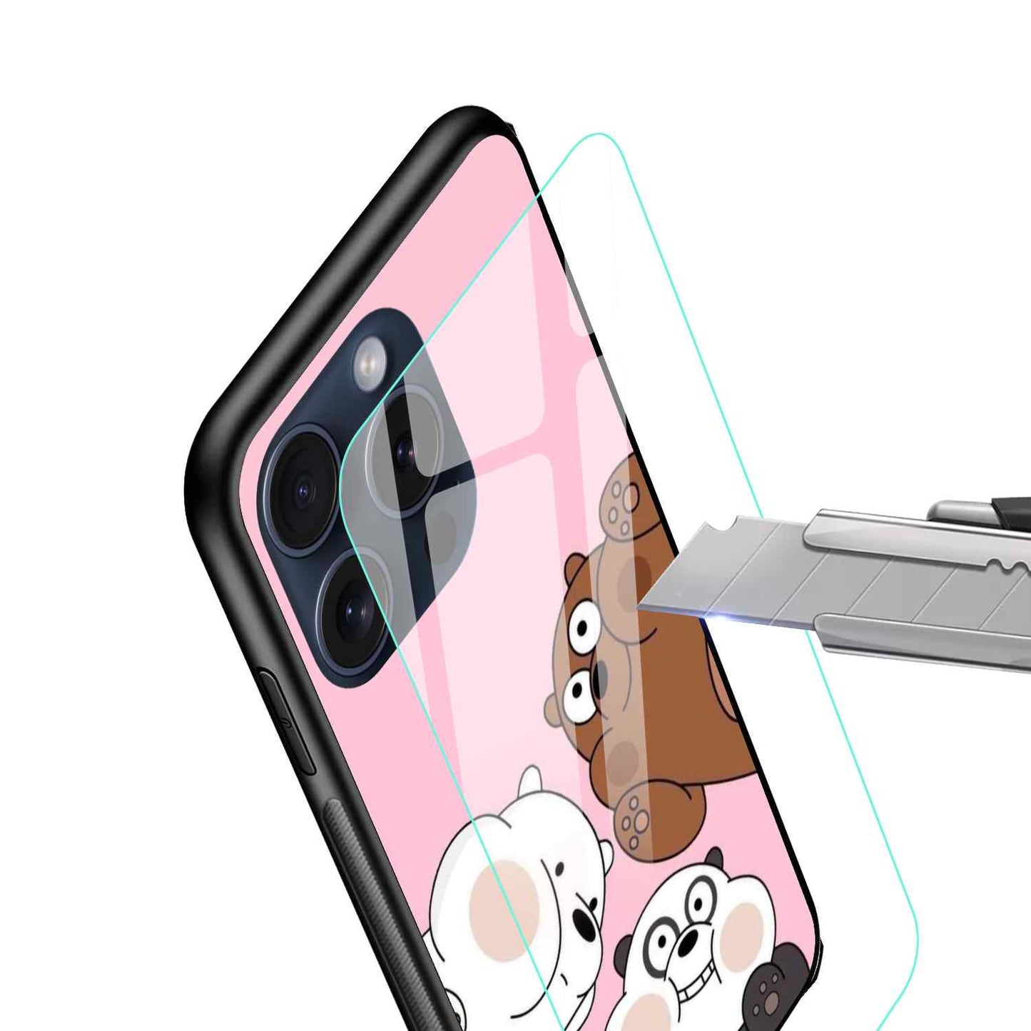 We Bare Bears Glass Back Cover