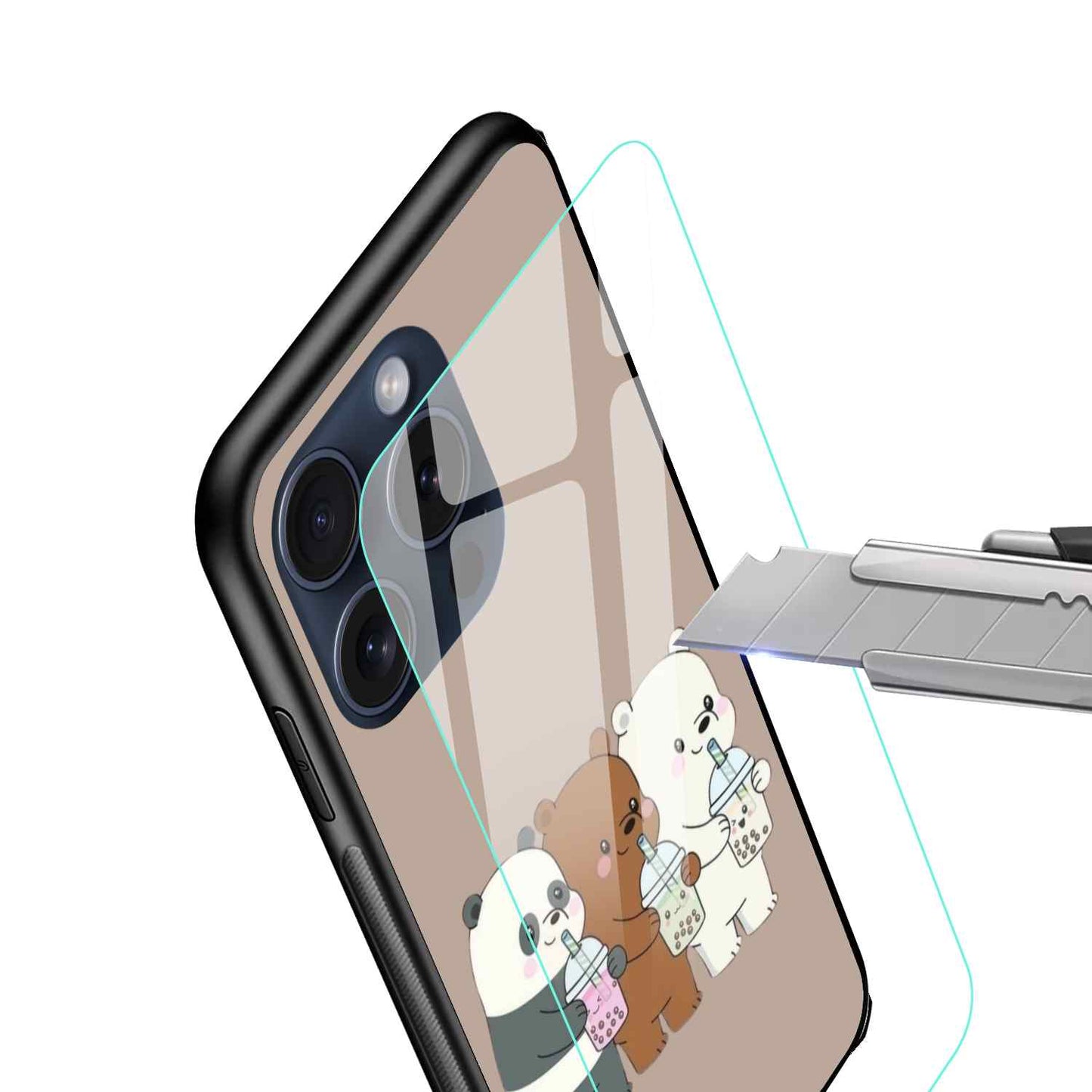 We Bare Bears Glass Back Cover