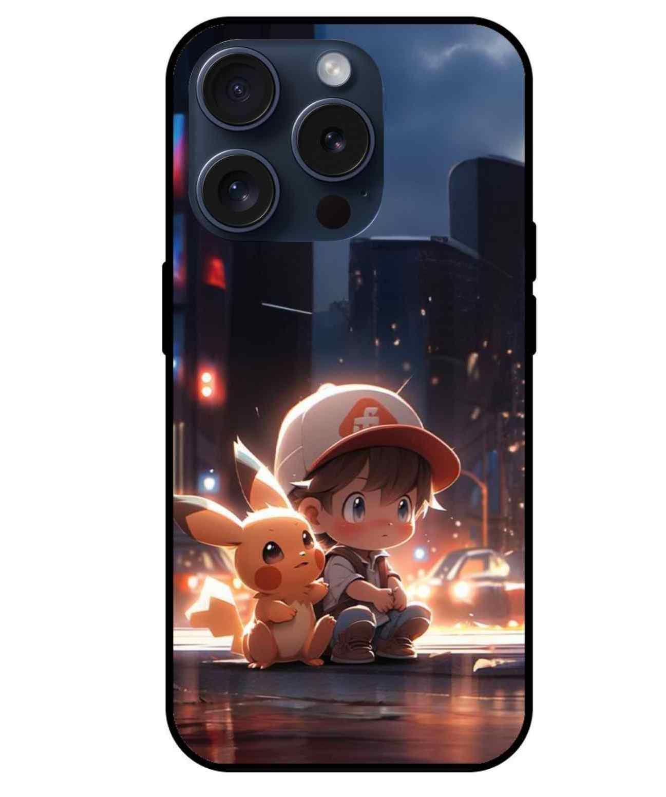 Ash and Pikachu Glass Back Cover