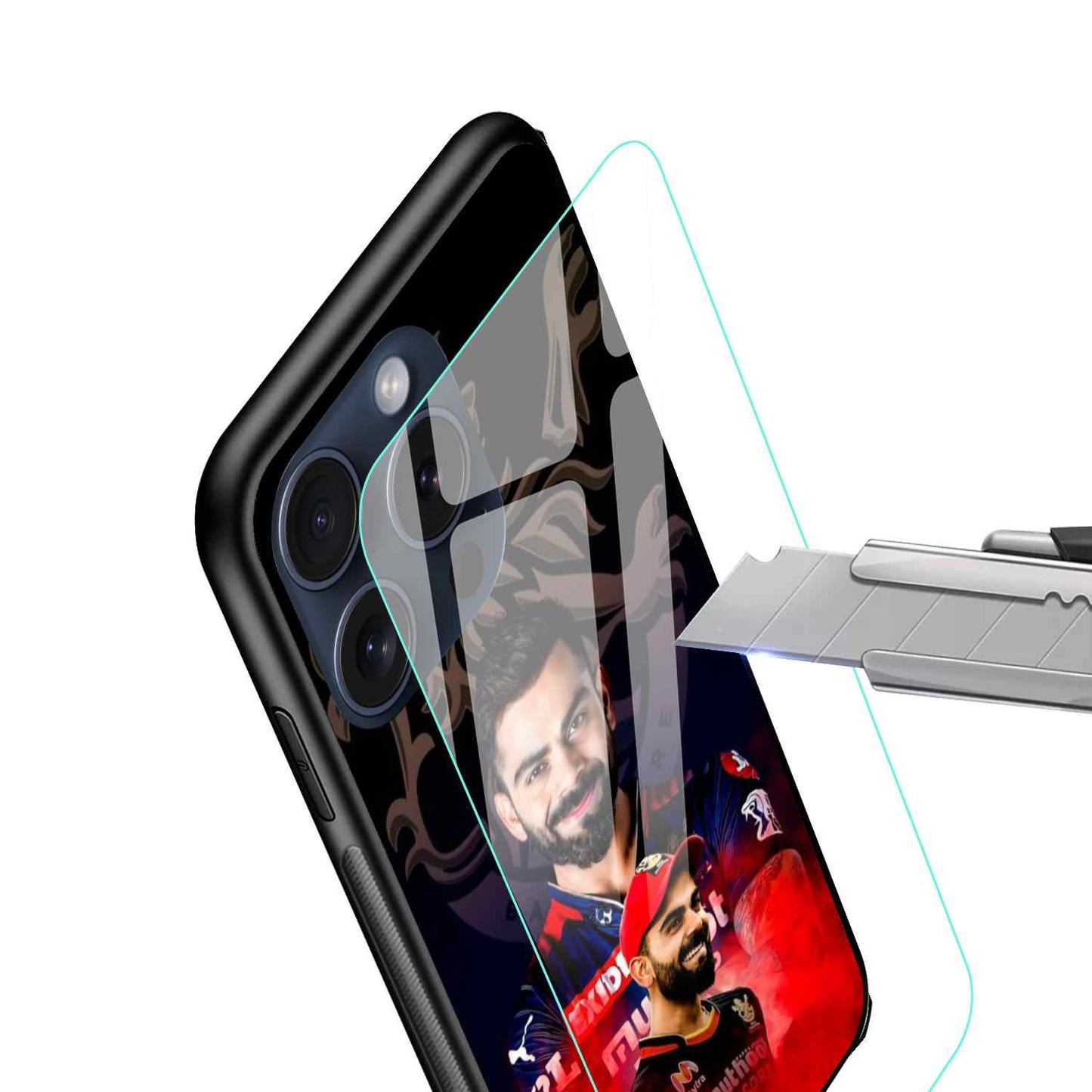 Virat Kohli Glass Back Cover