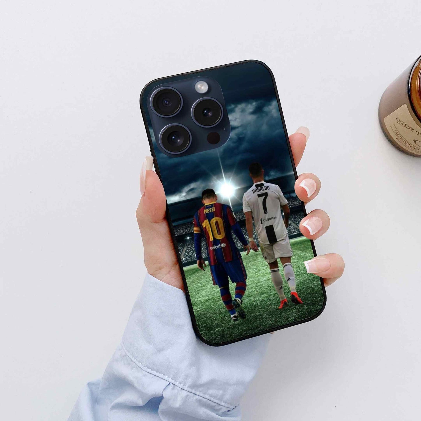 Ronaldo and messi Glass back cover