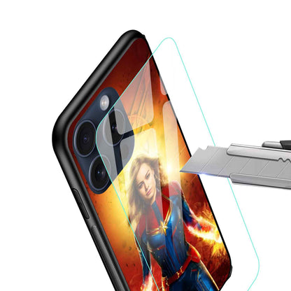 CAPTAIN MARVEL Trending Glossy Glass Cover