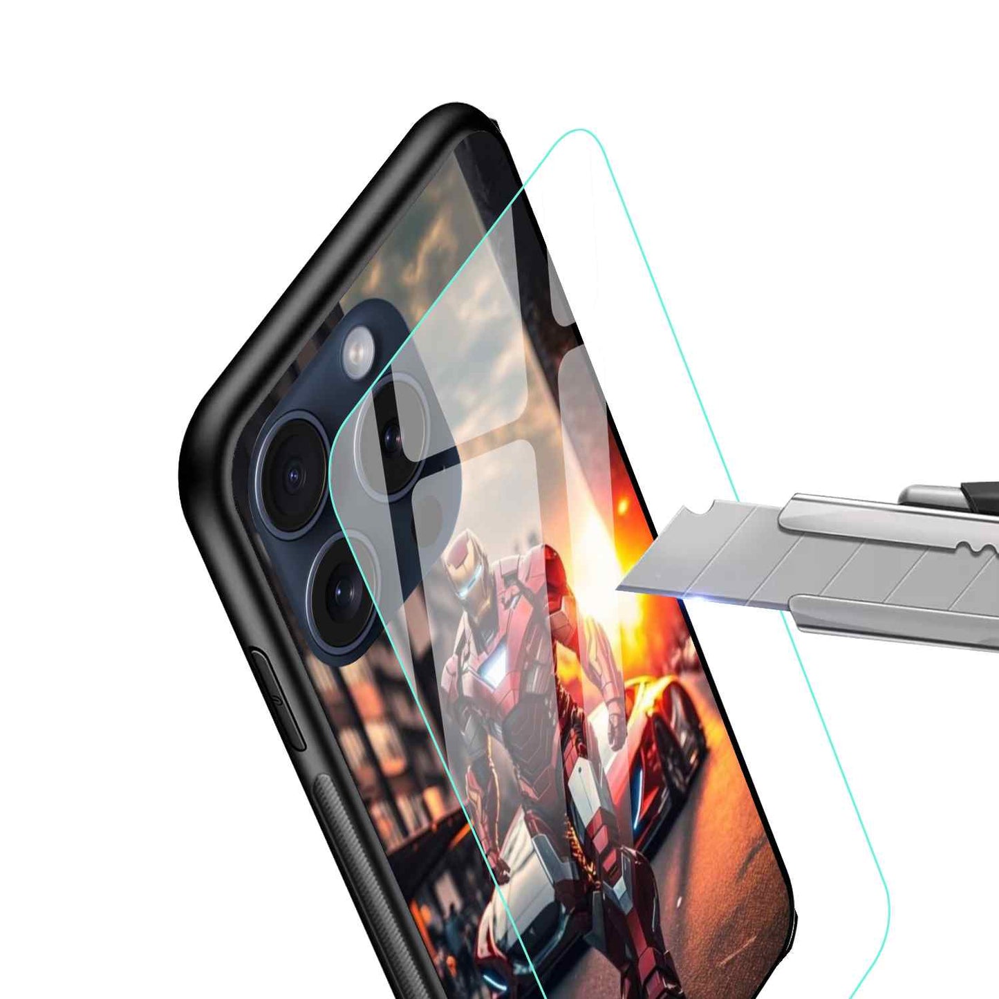 Iron Man Glossy Glass Cover