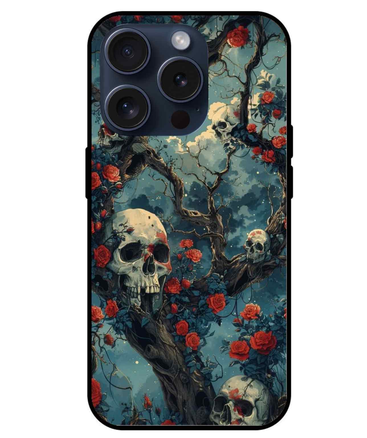 skull  Glossy Glass Cover