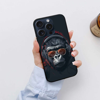 Gorilla With Glasses And Headphones Original Glass Cover