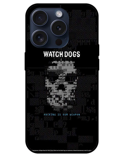 Watch Dogs Logo Glossy Glass Back Cover