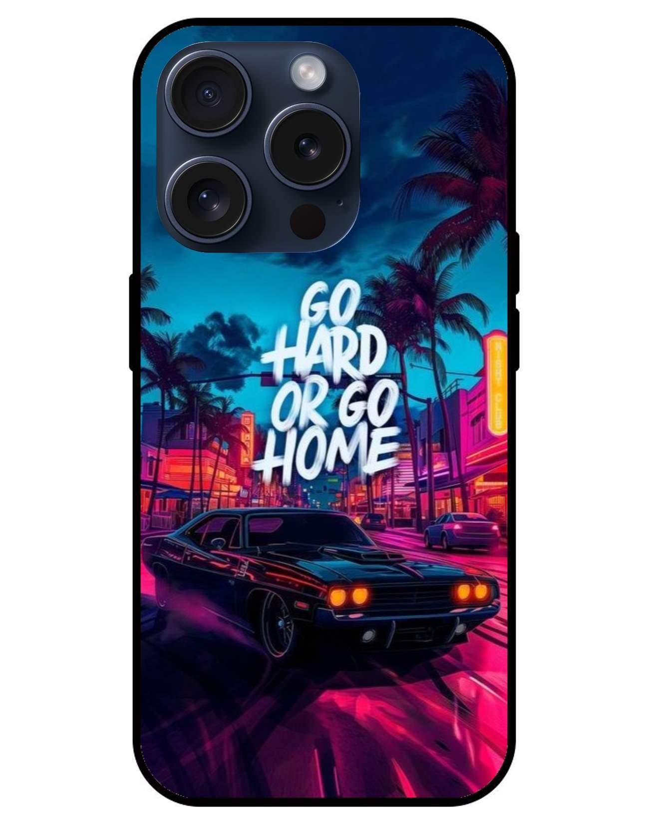 Gta Vice City Glossy Glass Back Cover