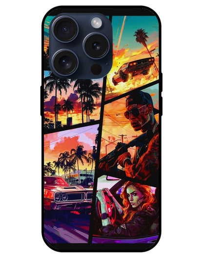 Grand Theft Auto Glossy Glass Back Cover