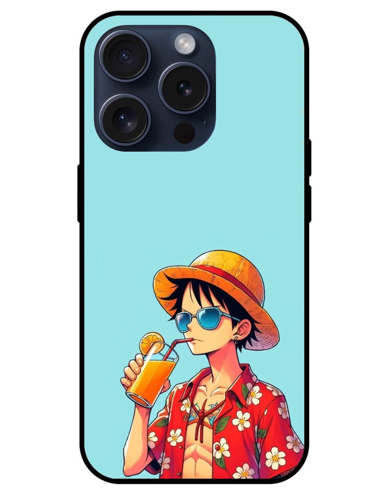 Monkey D Luffy One Piece Glossy Glass Back Cover