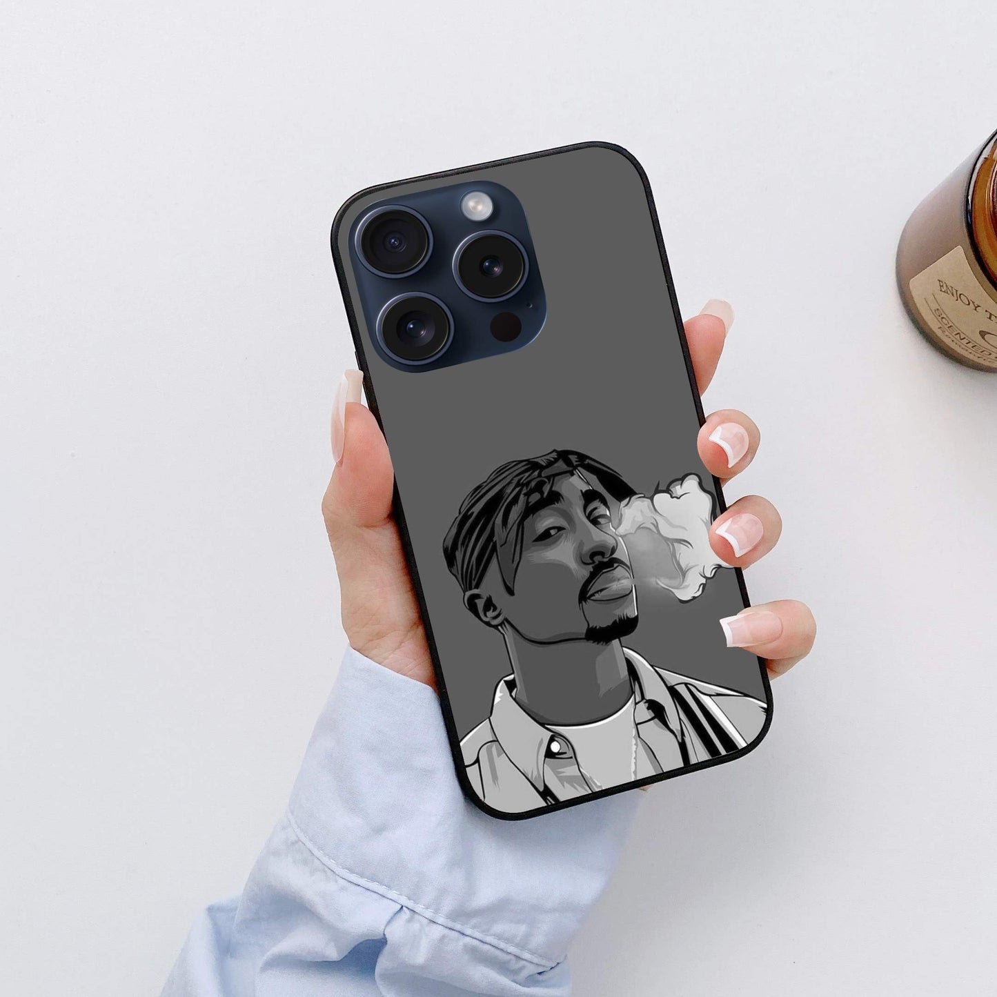 Tupac Sakur Glossy Glass Back Cover