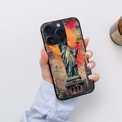 Statue Of Liberty Glossy Glass Back Cover