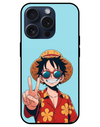 Monkey D Luffy One Piece Glossy Glass Back Cover