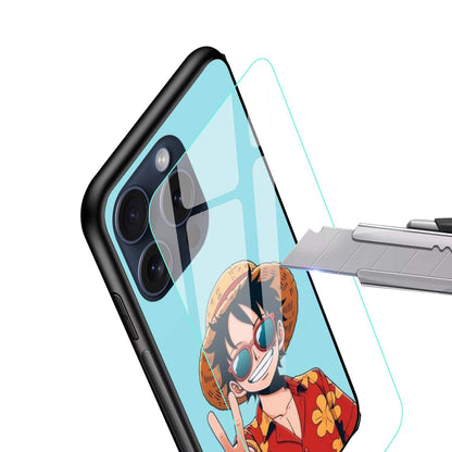 Monkey D Luffy One Piece Glossy Glass Back Cover