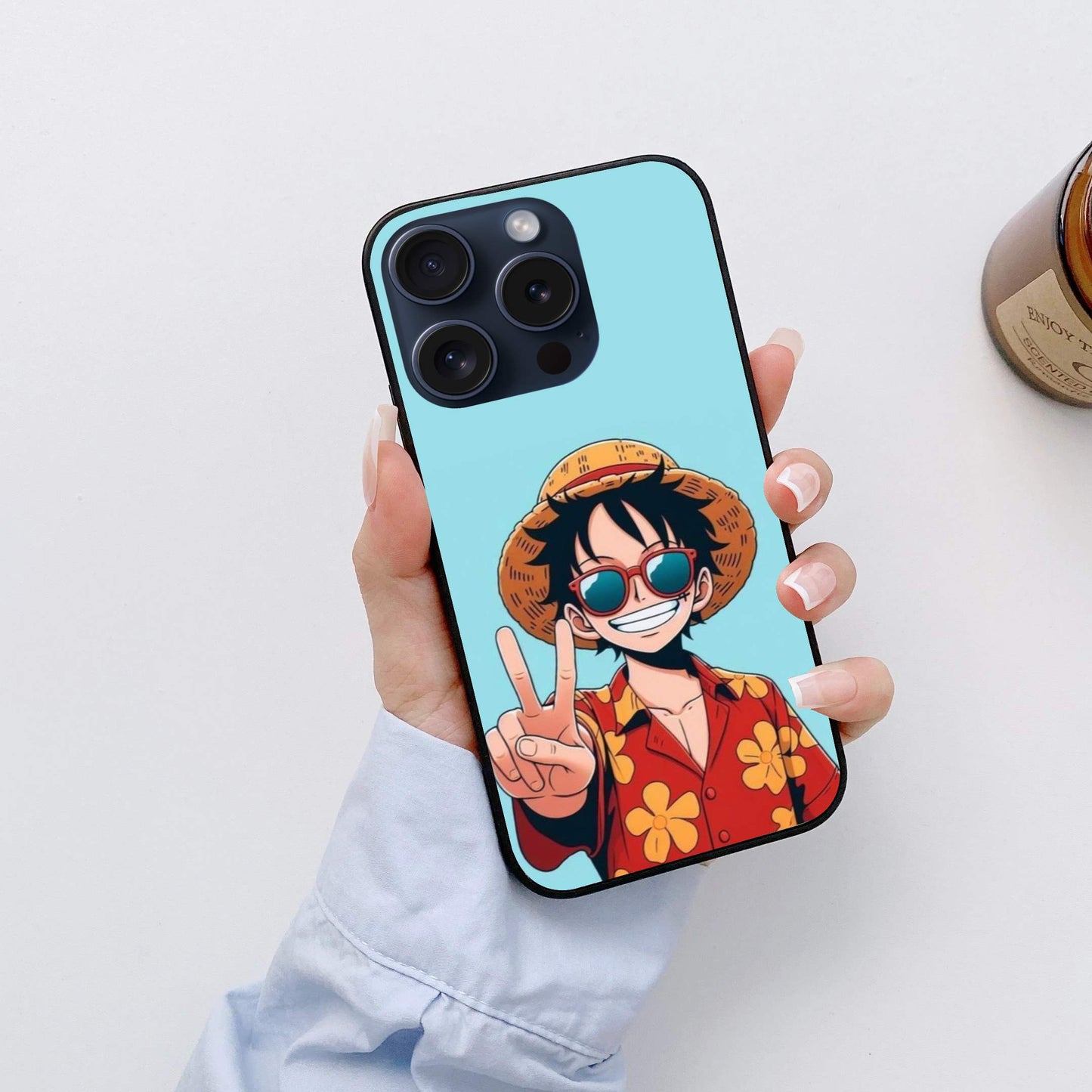 Monkey D Luffy One Piece Glossy Glass Back Cover