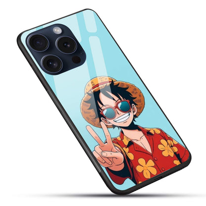 Monkey D Luffy One Piece Glossy Glass Back Cover